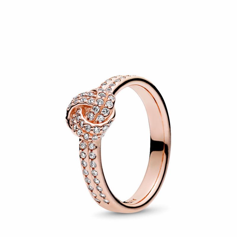 Pandora Rose™ Sparkling Love Knot Stackable Ring Egypt JC9452370